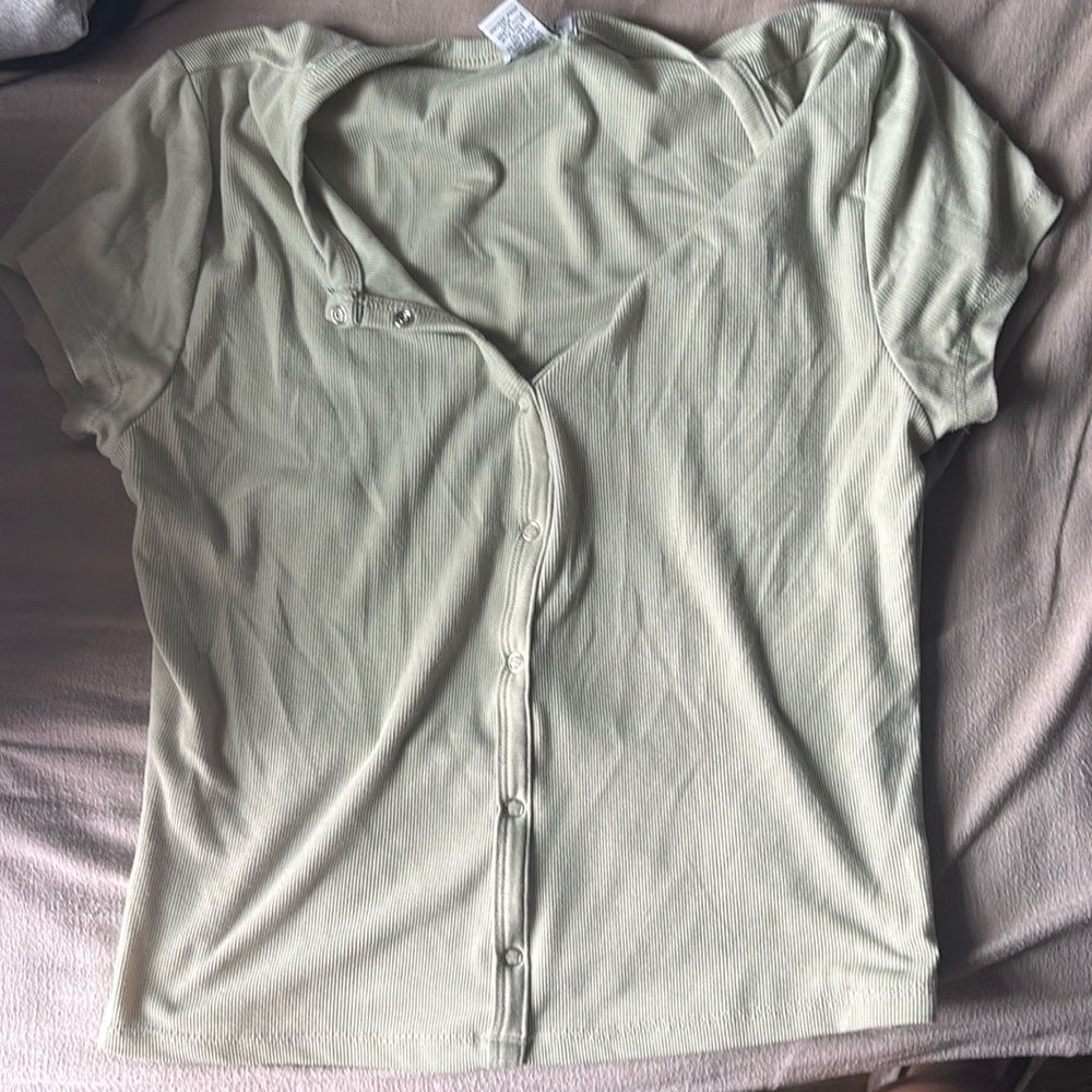 A Green Cropped Shirt from rue 21